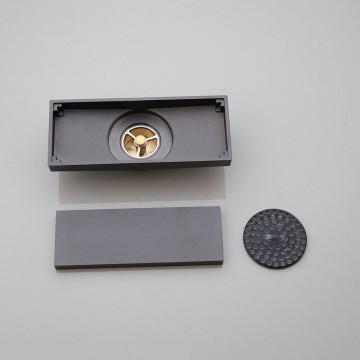 Set gun metal doucheput 20 cm