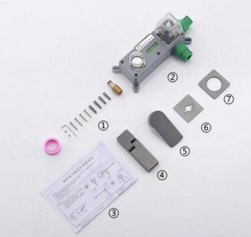 Set gun metal inbouwkraan met draaibare uitloop