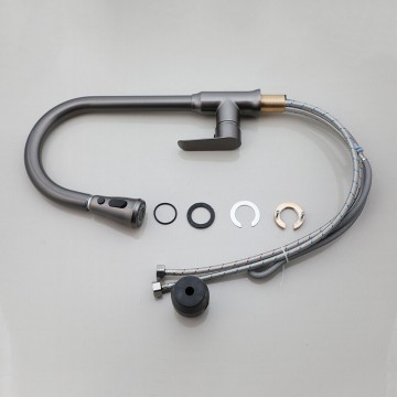 Set gun metal keukenkraan