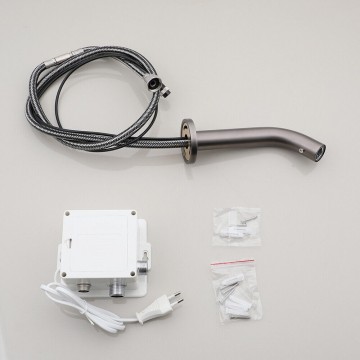 Set gun metal muur sensorkraan 0