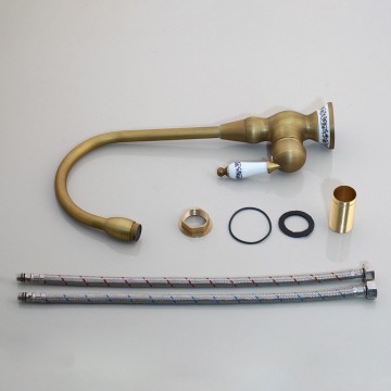 Set keuken kraan nostalgische uitvoering