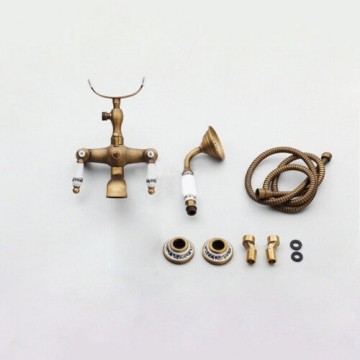 Set landelijke bronskleurige badkraan