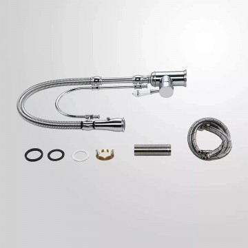 Set malvizza keukenkraan chroom sproeikop