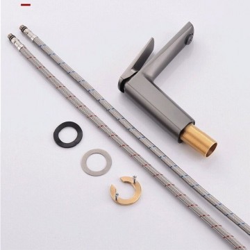 Set mengkraan wastafelkraan gun metal uitvoering