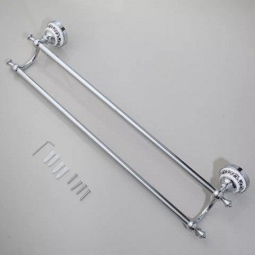 Set nostalgisch chroom handdoekrek