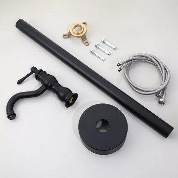 Set olie bronzen staande badkraan