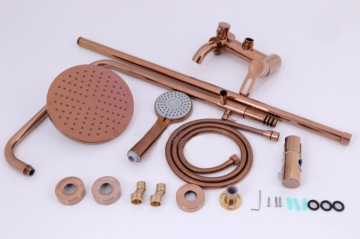 Set rose gouden doucheset