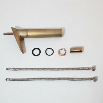 Set wastafelkraan brons 0