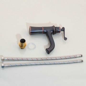 Set wastafelkraan olie brons