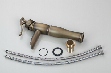 Set watervalkraan bronskleurig hoog model