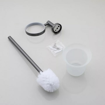 Set wc borstelhouder gun metal