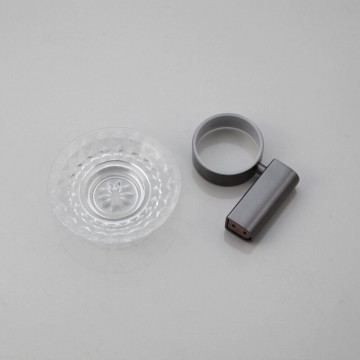 Set zeep bakje muurbevestiging gun metal