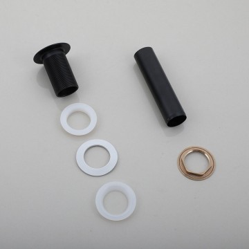 Set zwarte altijd open wasbak afvoer