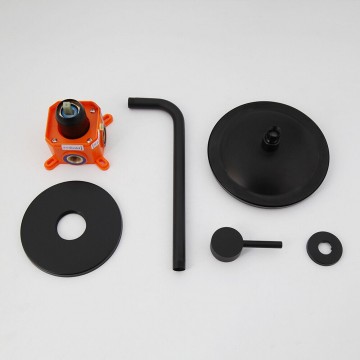 Set zwarte inbouw doucheset