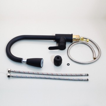 Set zwarte keukenkraan