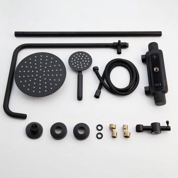 Set zwarte regendouche