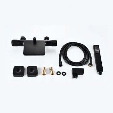 Set zwarte waterval badkraan