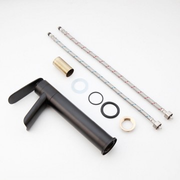 Set zwarte watervalkraan mengkraan