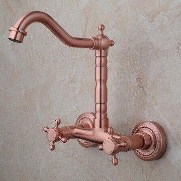 Sfeer koperkleurige messing wastafelkraan