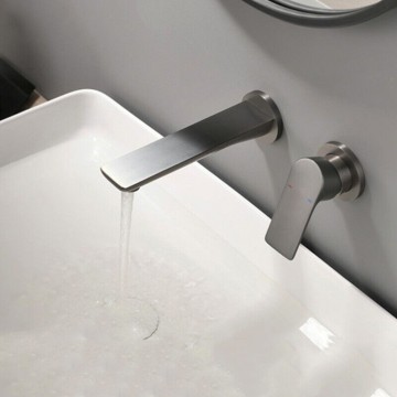 Stijlvolle gun metal inbouw wandkraan