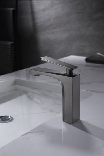 Stijlvolle gun metal wastafelkraan 0