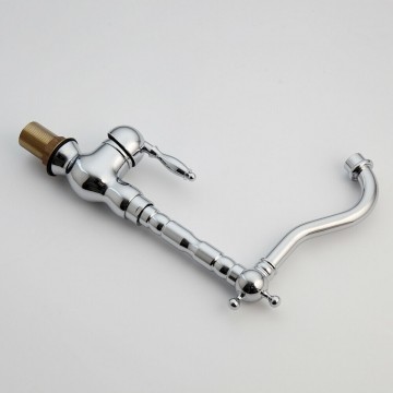 Stijlvolle landelijke chroom meng kraan