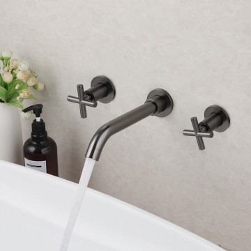 Stijlvolle moderne gun metal inbouw kraan