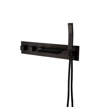 Stijlvolle zwarte waterval inbouw badkraan