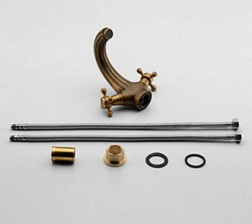 Nostalgische wastafelkraan Klassiek model Brons afgewerkt retro