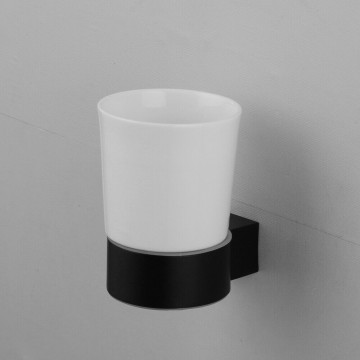 Tandenborstel beker zwart