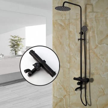 Thermostatische douche zwart