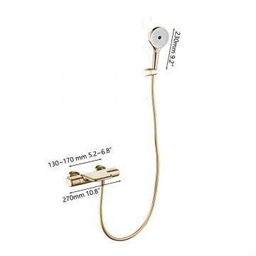 Thermostatische gouden waterval badkraan 3