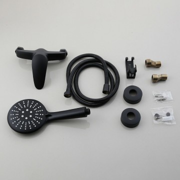 Totale set zwarte douchekraan