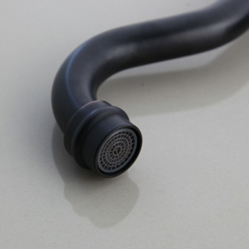 Tuit en flter donkere kraan voor uw badkamer