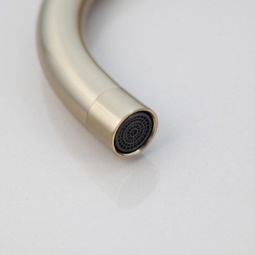 Uitloop 2 delige wastafelkraan geborsteld goud