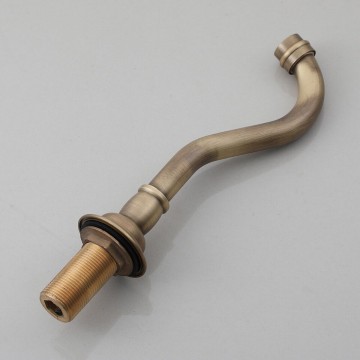 Uitloop bronskleurige muurkraan