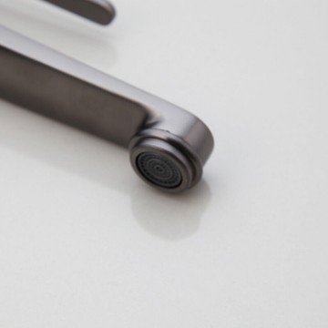 Uitloop gun metal hoog model wastafelkraan