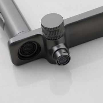 Uitloop gun metal keukenkraan