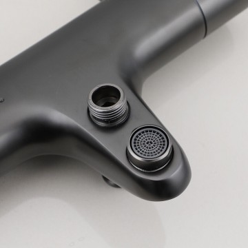 Uitloop thermostatische gun metal badkraan