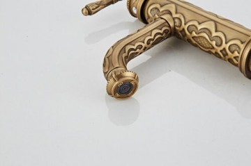 Uitloop wastafelkraan bronskleurig