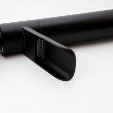 Uitloop zwarte watervalkraan mengkraan