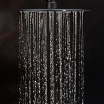 Ultra dunne zwarte douche kop