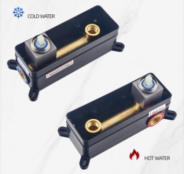 Unit inbouw wandkraan gun metal