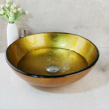 Waskom gehard glas gouden look