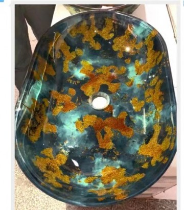 Waskom gehard vierkant glas