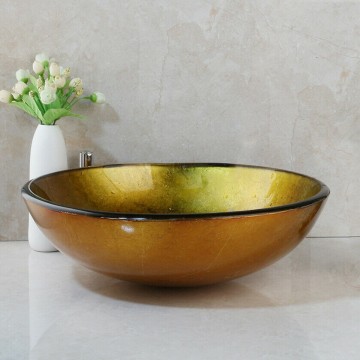 Waskom glas gehard goud