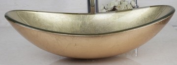 Waskom goud ovaal