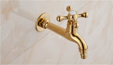 Wasmachine kraan goud