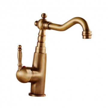 Wastafelkraan brons 0