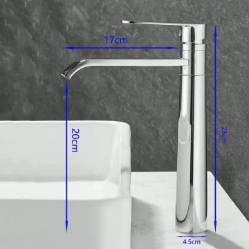 Wastafelkraan chroom 1